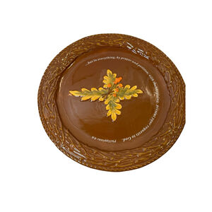 Faith at Home Philippians Ceramic Decorative Plate Brown